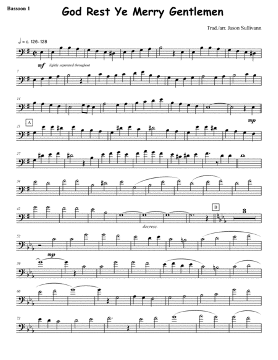 God Rest Ye Merry Gentlemen - Bassoon Trio God Rest Ye Merry Gentlemen - Bassoon Trio Woodwind Trio scores gallery preview page 6