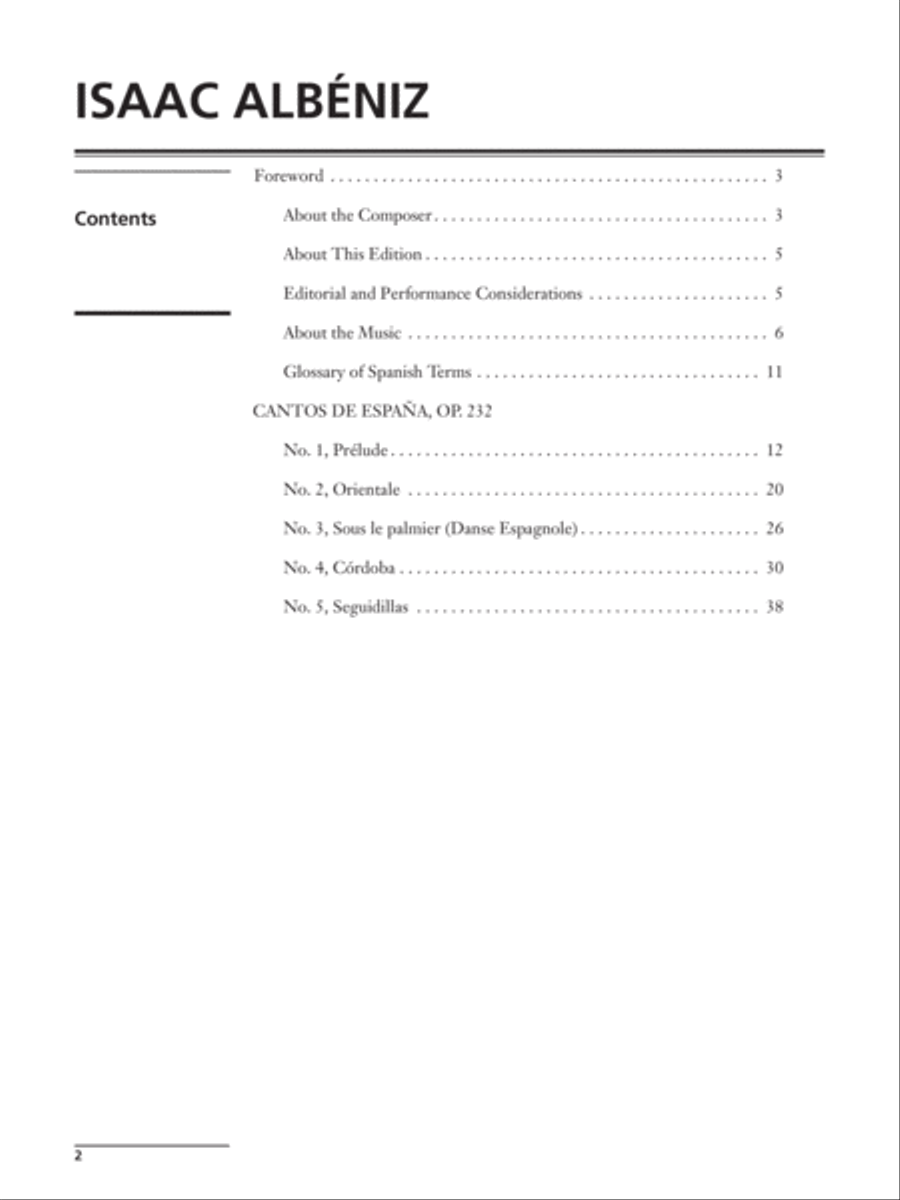 Cantos de España, Op. 232 Piano Solo scores gallery preview page 2