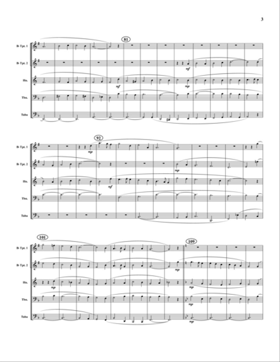 Christmas Pastorale Brass Quintet scores gallery preview page 3