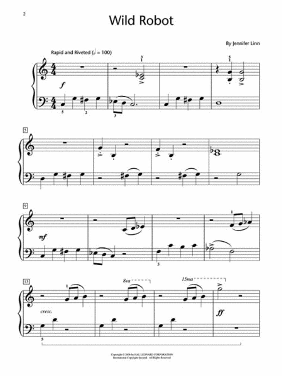 Wild Robot Piano Method scores gallery preview page 2