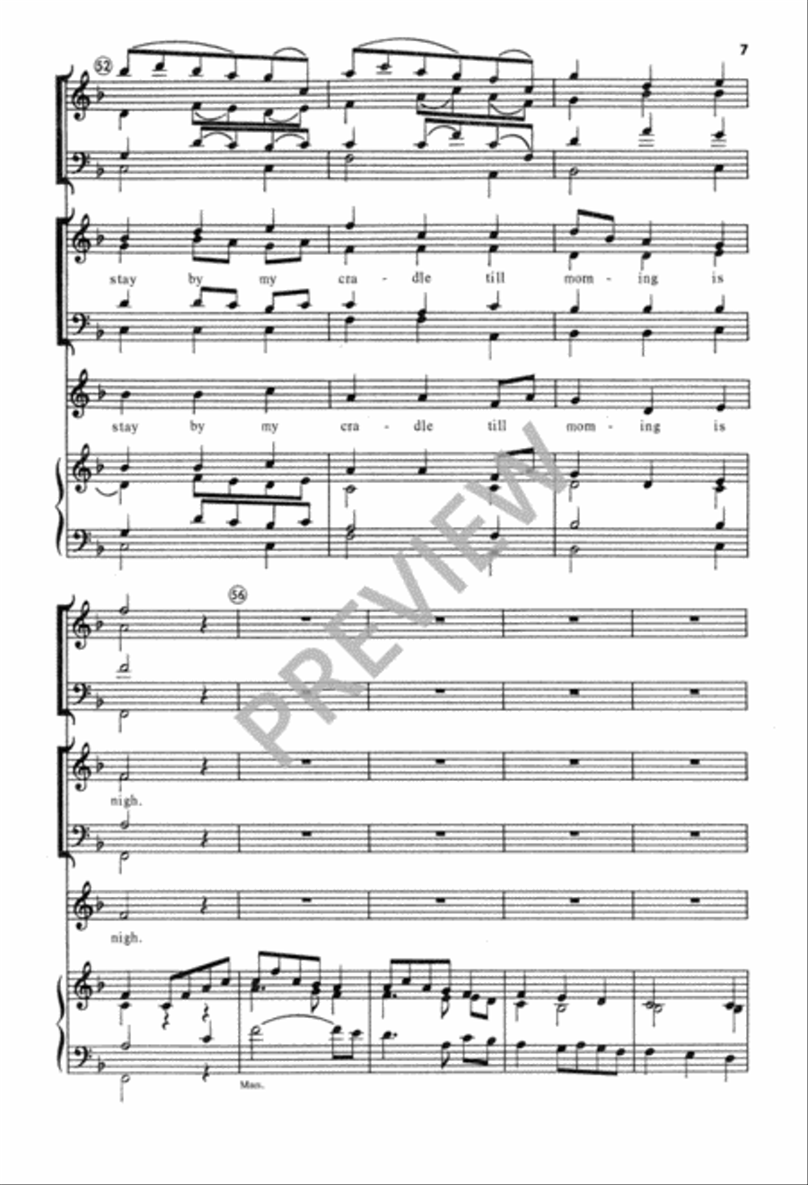 Away in a Manger 4-Part scores gallery preview page 7