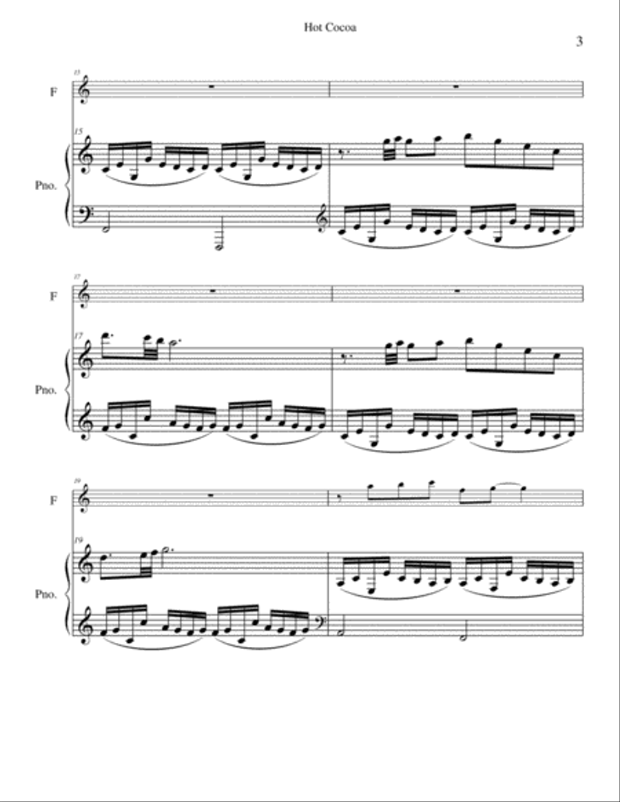 Hot Cocoa Flute Solo scores gallery preview page 3