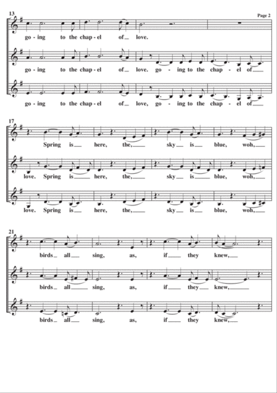 Chapel Of Love Chapel Of Love SSA scores gallery preview page 2
