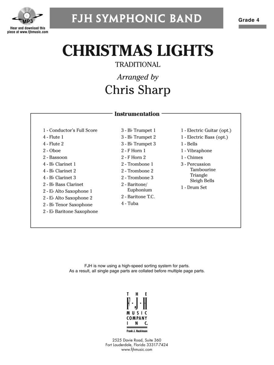 Christmas Lights: Score Christmas Lights: Score Concert Band scores gallery preview page 1