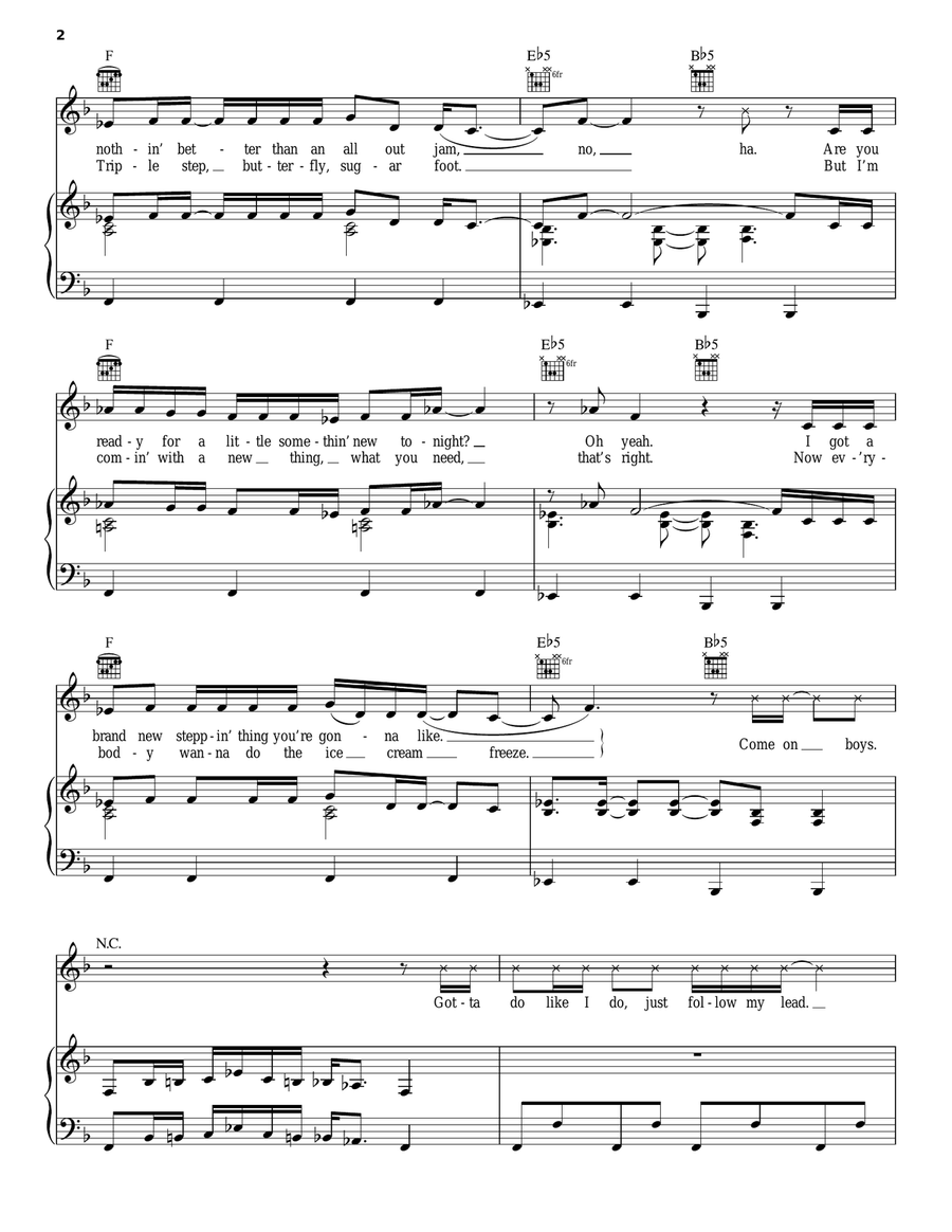 Ice Cream Freeze (Let's Chill) Piano, Vocal, Guitar scores gallery preview page 2