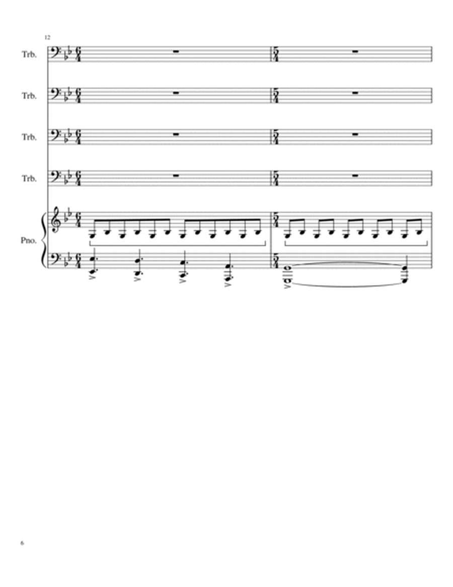 Elegy for Trombone Quartet and Piano image number null