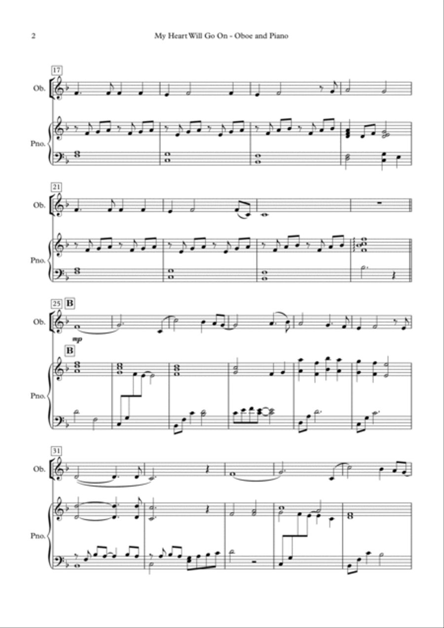 My Heart Will Go On (love Theme From 'titanic') Piano scores gallery preview page 2