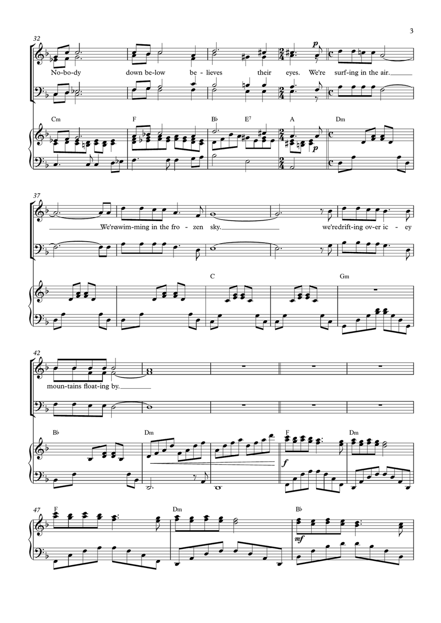 Walking In The Air TTBB scores gallery preview page 3