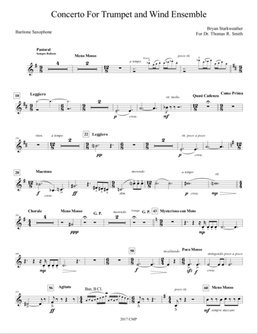 Concerto for Trumpet and Wind Ensemble - Complete Parts Concert Band scores gallery preview page 4