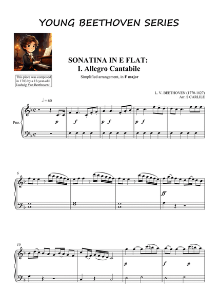 Sonatina in E flat: I. Allegro Cantabile (Young Beethoven Series) image number null