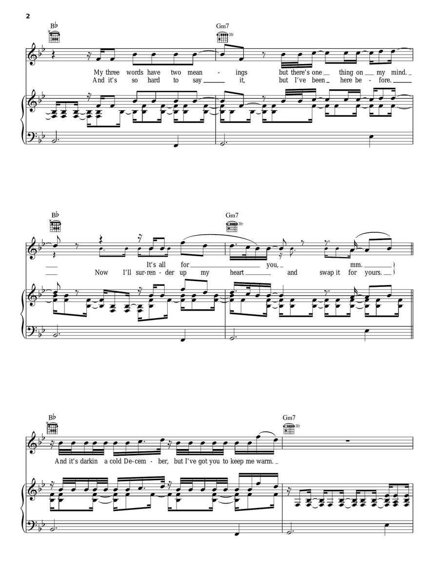 Lego House Piano, Vocal, Guitar scores gallery preview page 2