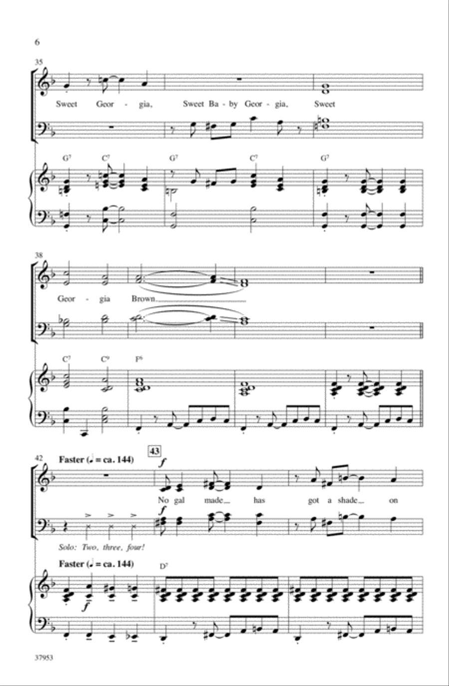 Sweet Georgia Brown Choir scores gallery preview page 5