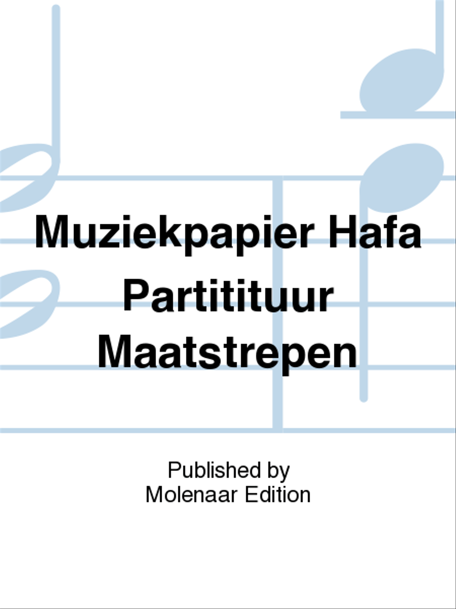 Muziekpapier Hafa Partitituur Maatstrepen