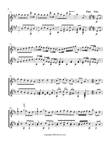 Minuet (Guitar Duo) - Score and Parts image number null