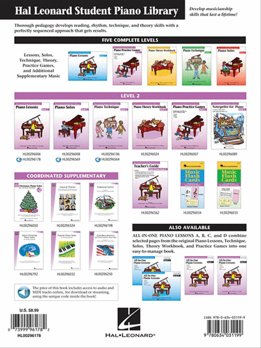 Piano Lessons Book 2 – Audio and MIDI Access Included Piano Method scores gallery preview page 2