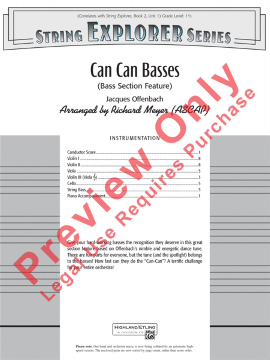Can Can Basses String Orchestra scores gallery preview page 2