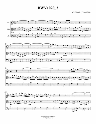 BWV 1020 II. Adagio