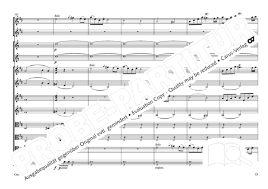 Concertone in D major Horn scores gallery preview page 16