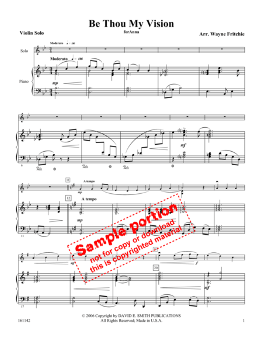 Be Thou My Vision Be Thou My Vision Violin Solo scores gallery preview page 2