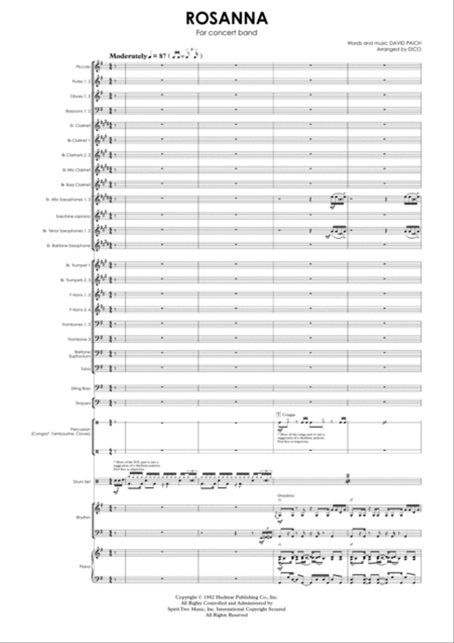 Rosanna Concert Band scores gallery preview page 3
