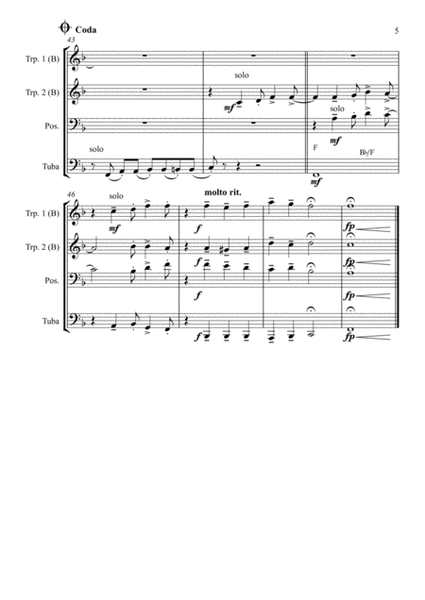 Oh happy day - Christmas Song - Gospel - Brass Quartet image number null