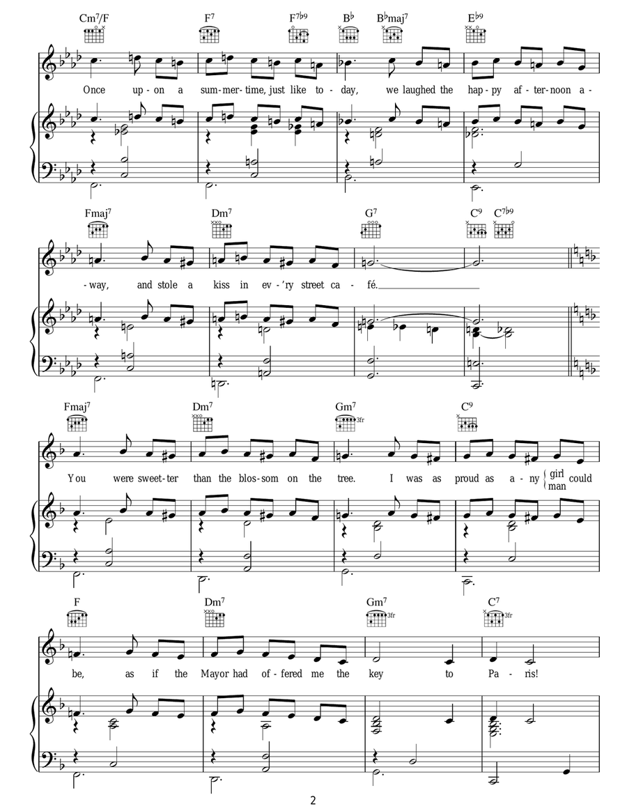 Once Upon A Summertime Once Upon A Summertime Guitar scores gallery preview page 2