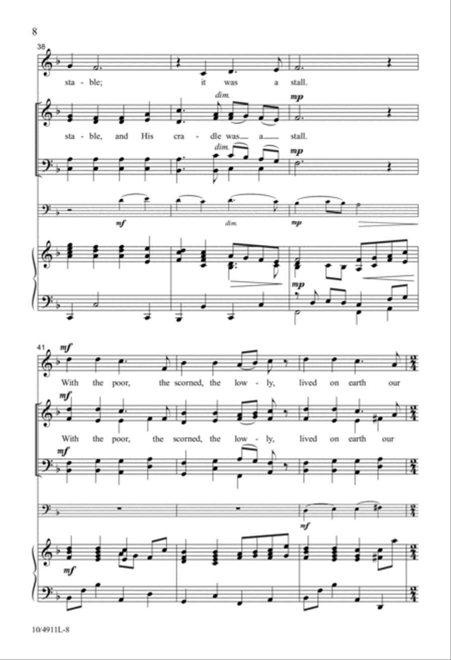 Once in Royal Bethlehem Once in Royal Bethlehem 4-Part scores gallery preview page 8