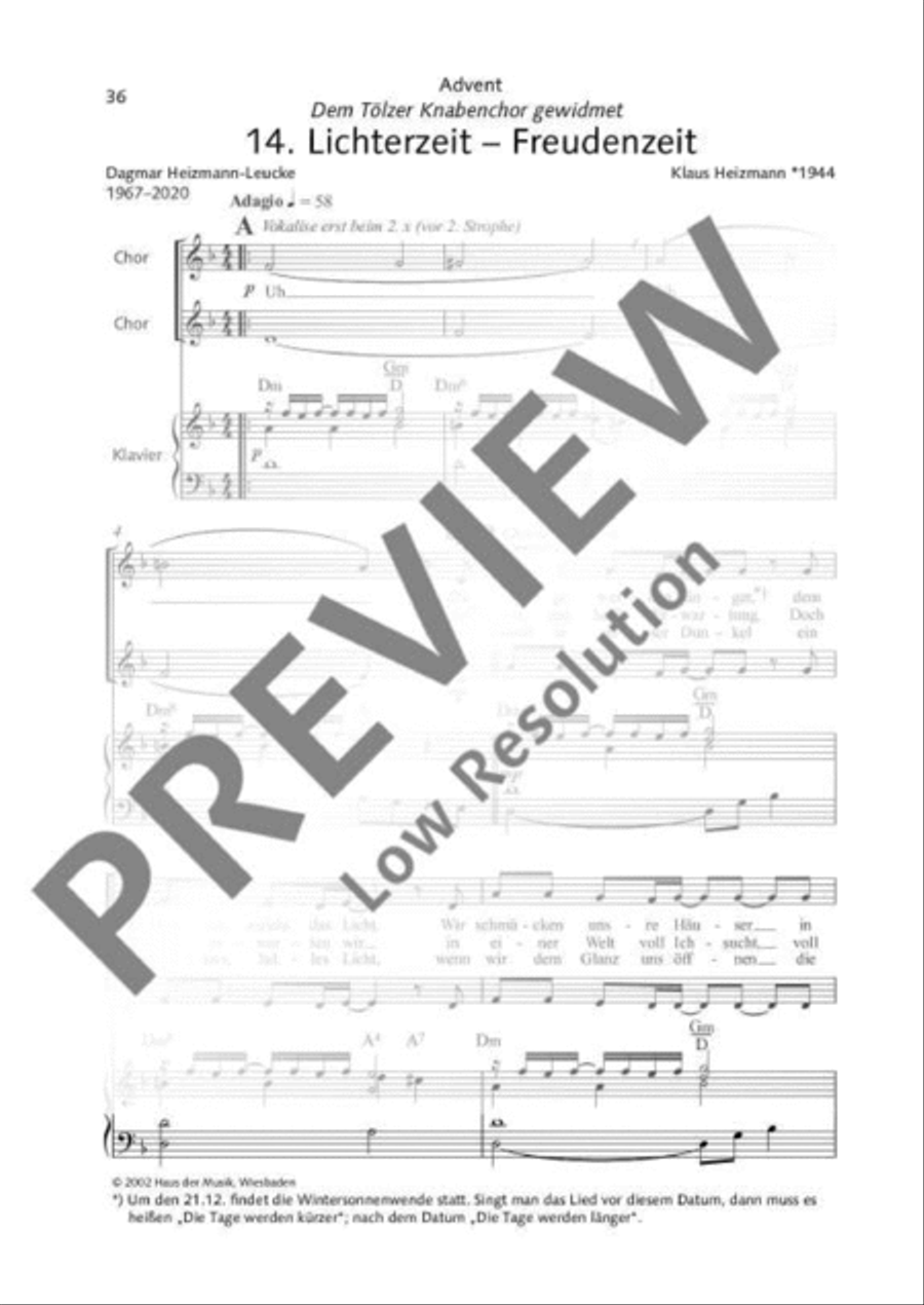 Lichterzeit, Freudenzeit Children's Choir scores gallery preview page 2