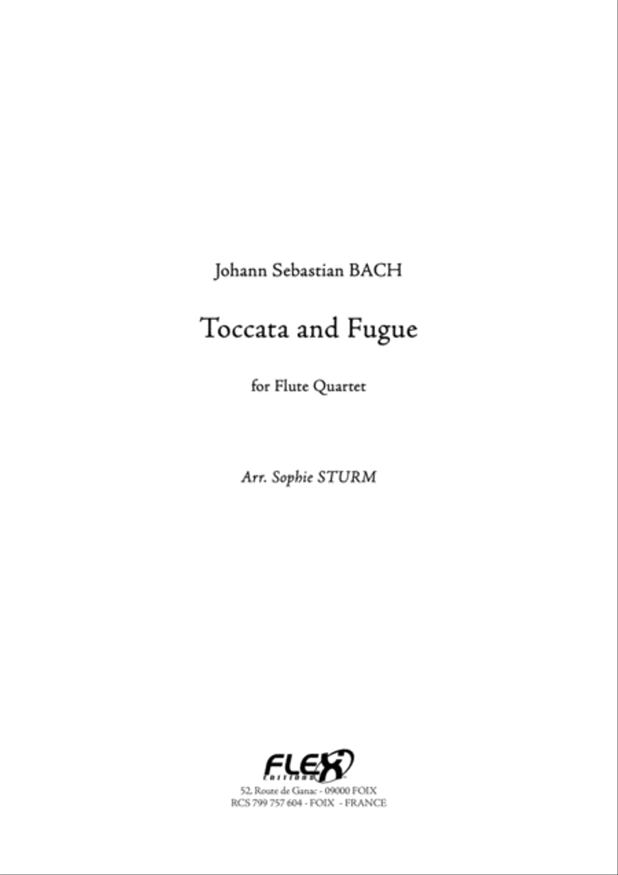 Toccata and Fugue Toccata and Fugue Flute Quartet scores gallery preview page 1