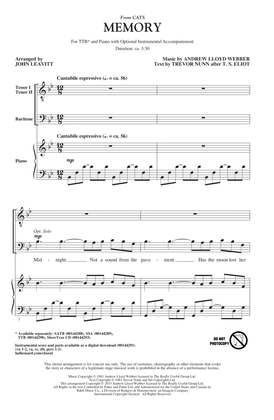 Memory (from Cats) (arr. John Leavitt)