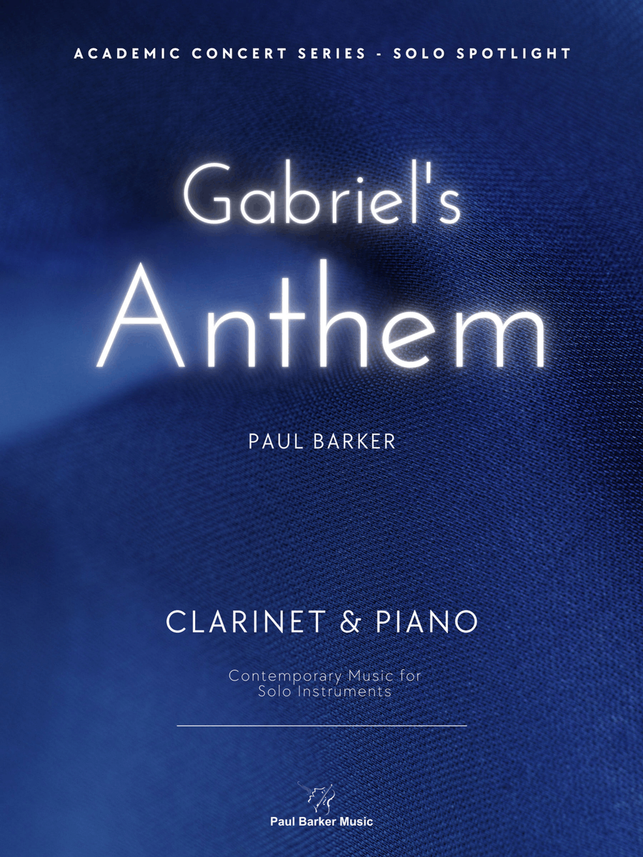 Gabriel's Anthem [Clarinet & Piano] B-Flat Clarinet scores gallery preview page 1