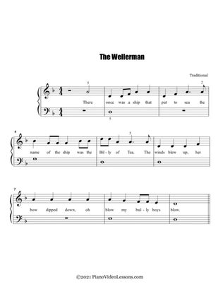 Book cover for The Wellerman - a Sea Shanty for Easy Piano