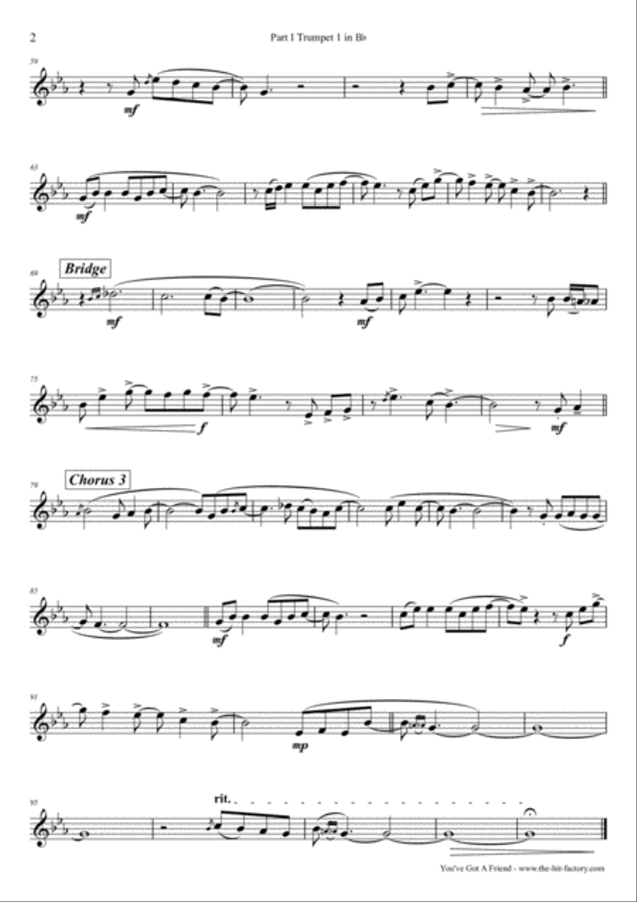 You've Got A Friend Euphonium scores gallery preview page 6