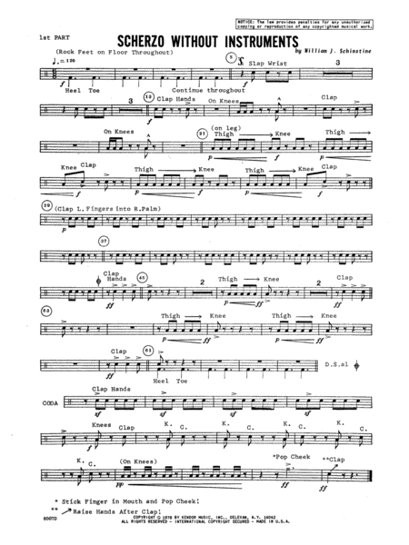 Scherzo Without Instruments - Percussion 1