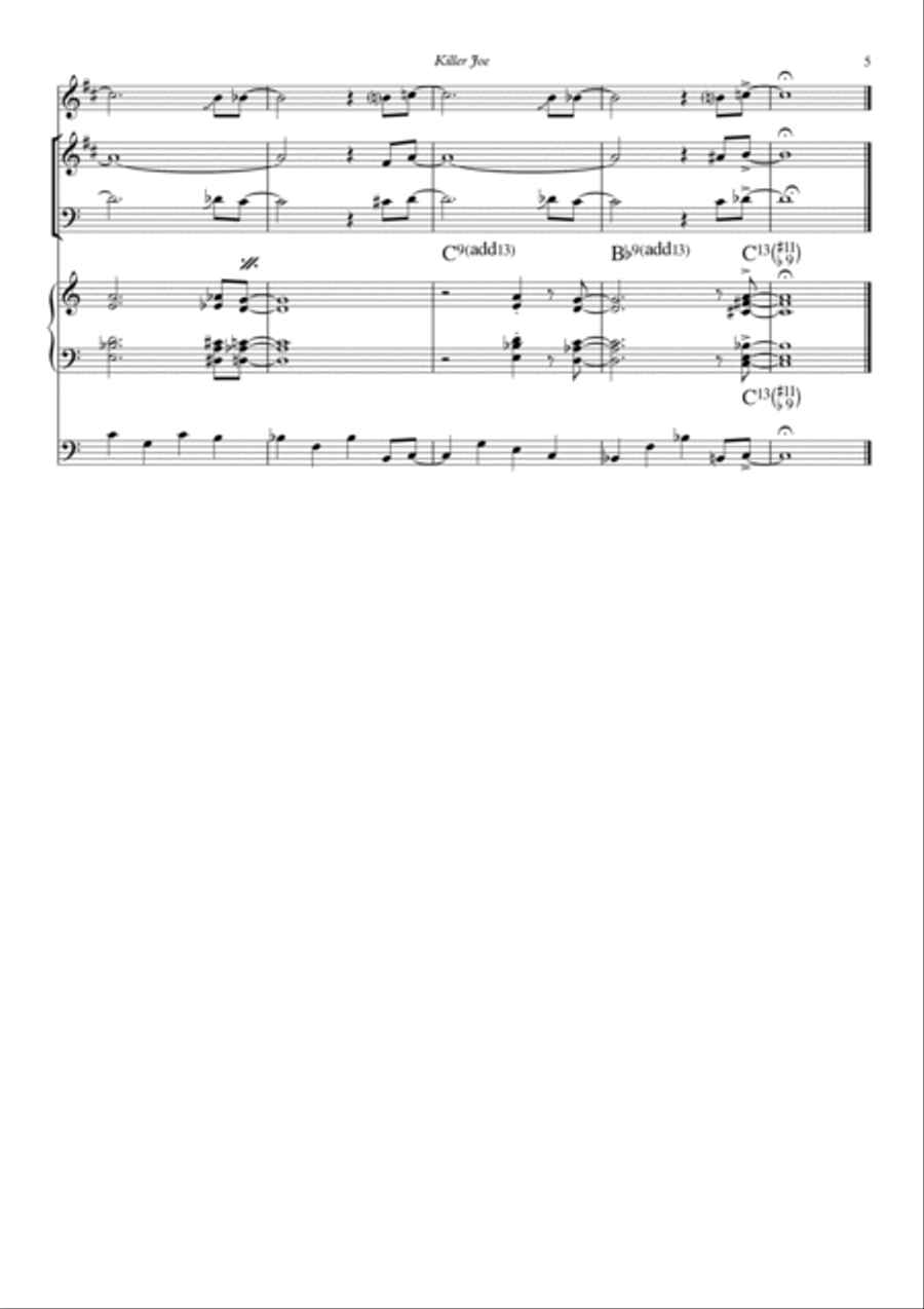 Cool Joe, Mean Joe (killer Joe) Jazz Ensemble scores gallery preview page 5