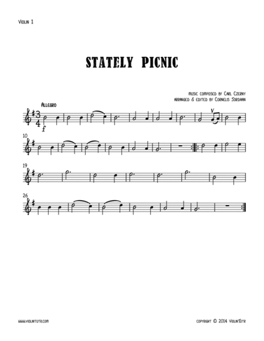 C. CZERNY : Stately Picnic, an easy string quartet image number null