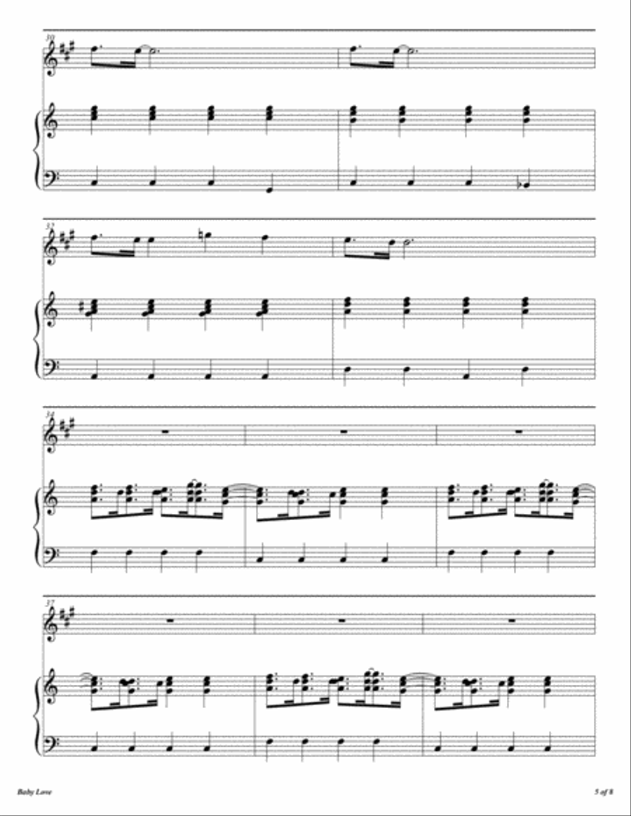 Baby Love Alto Saxophone scores gallery preview page 6