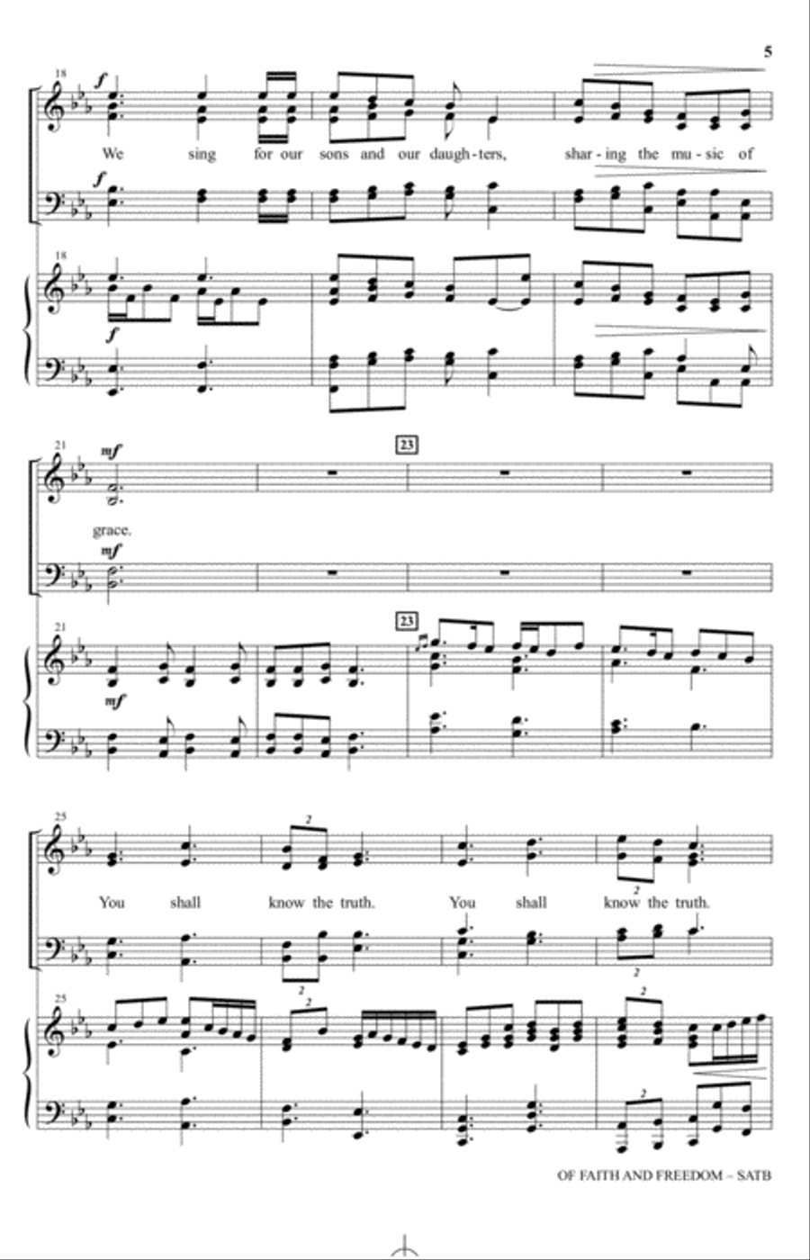 Of Faith And Freedom 4-Part scores gallery preview page 3