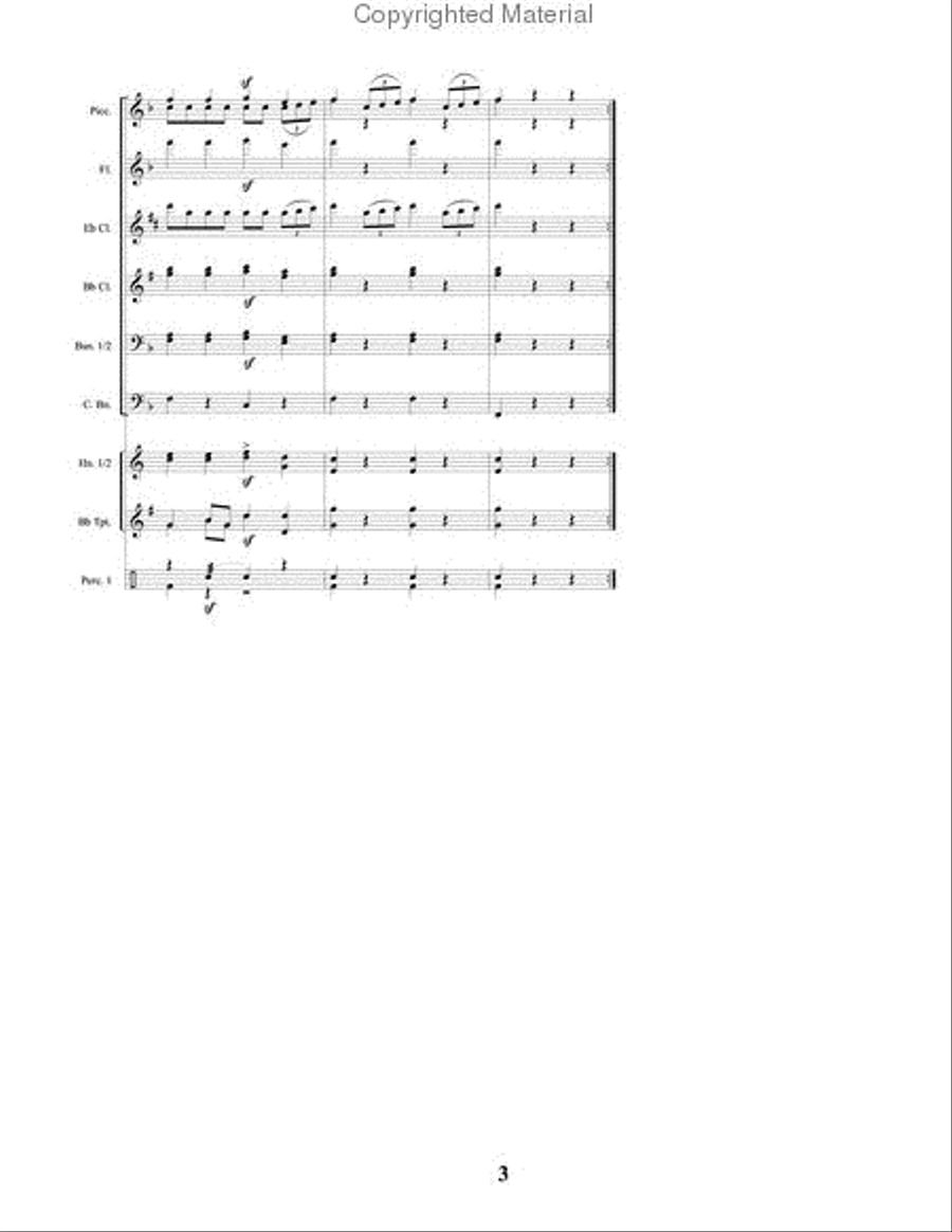 Military Music of Beethoven Concert Band scores gallery preview page 4