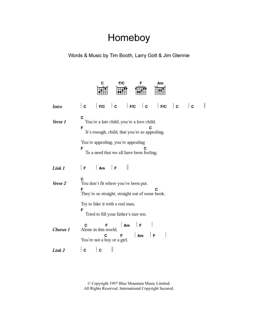 Homeboy Acoustic Guitar scores gallery preview page 1