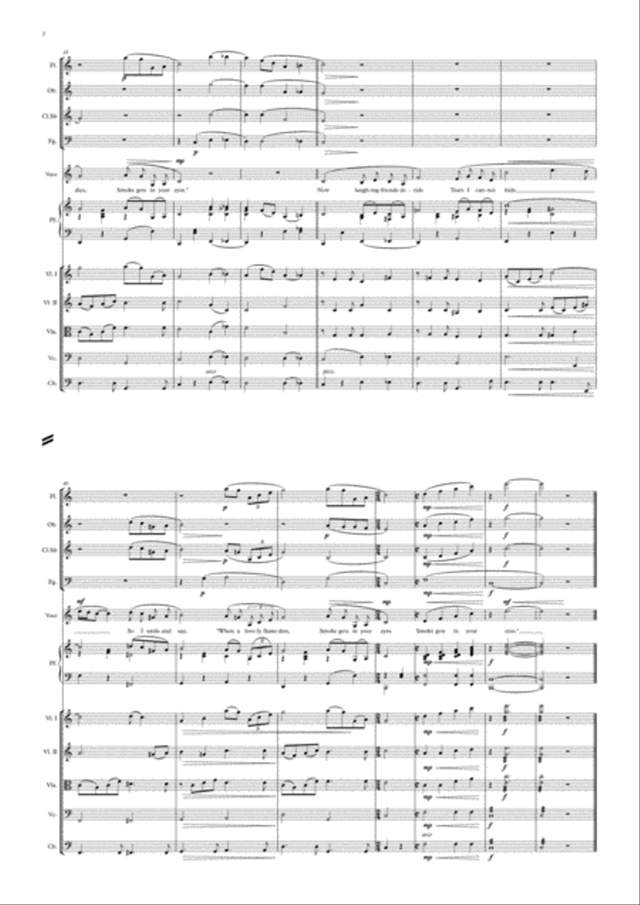 Smoke Gets In Your Eyes Woodwind Quartet scores gallery preview page 3