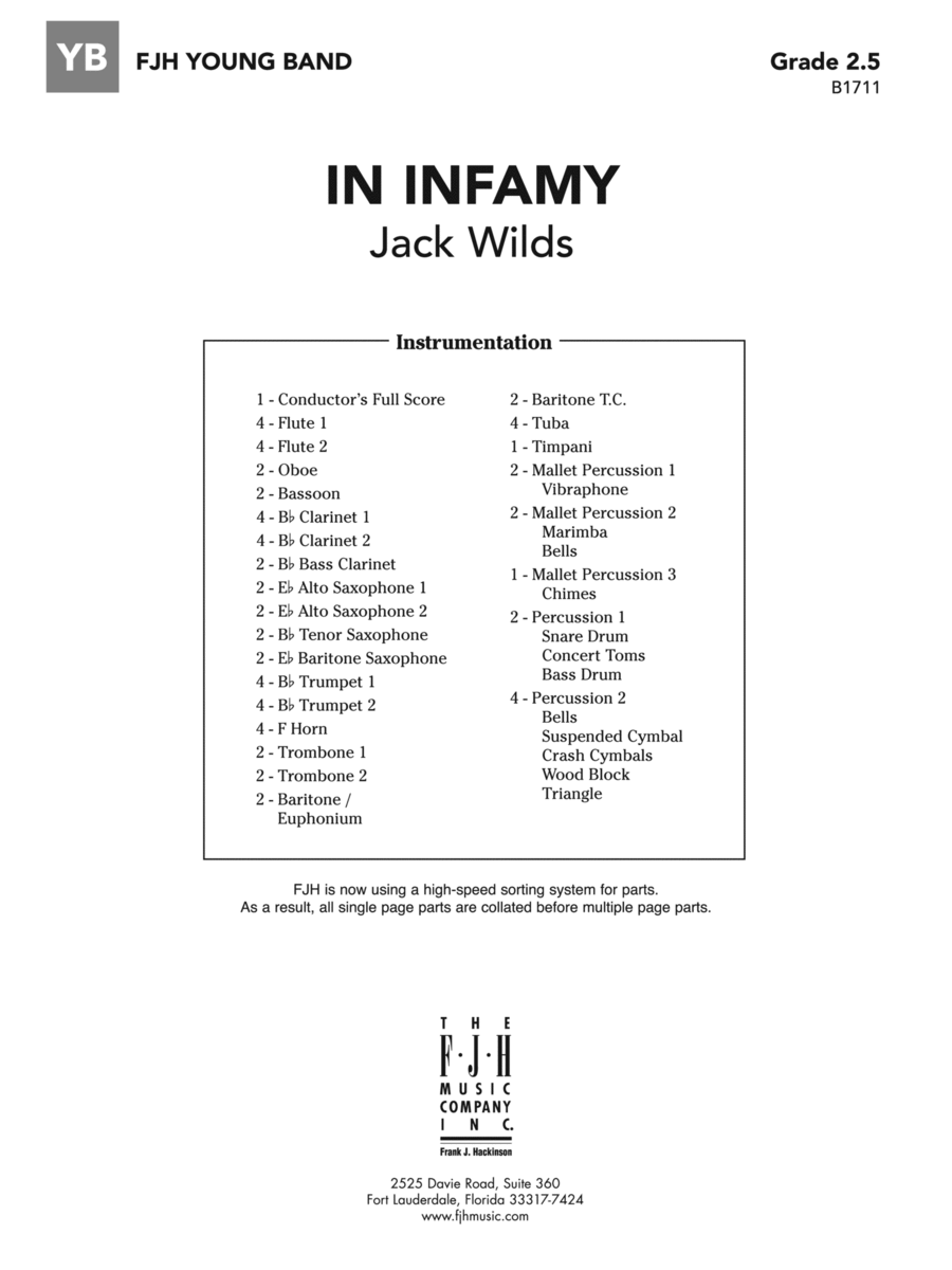 In Infamy: Score