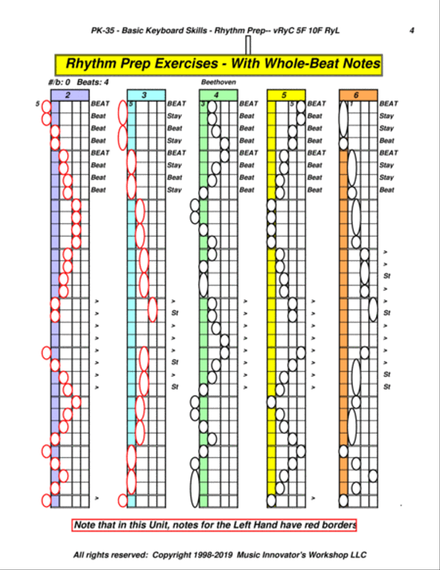 PK-35 - Basic Keyboard Skills - Focus on Rhythm Piano Method scores gallery preview page 4