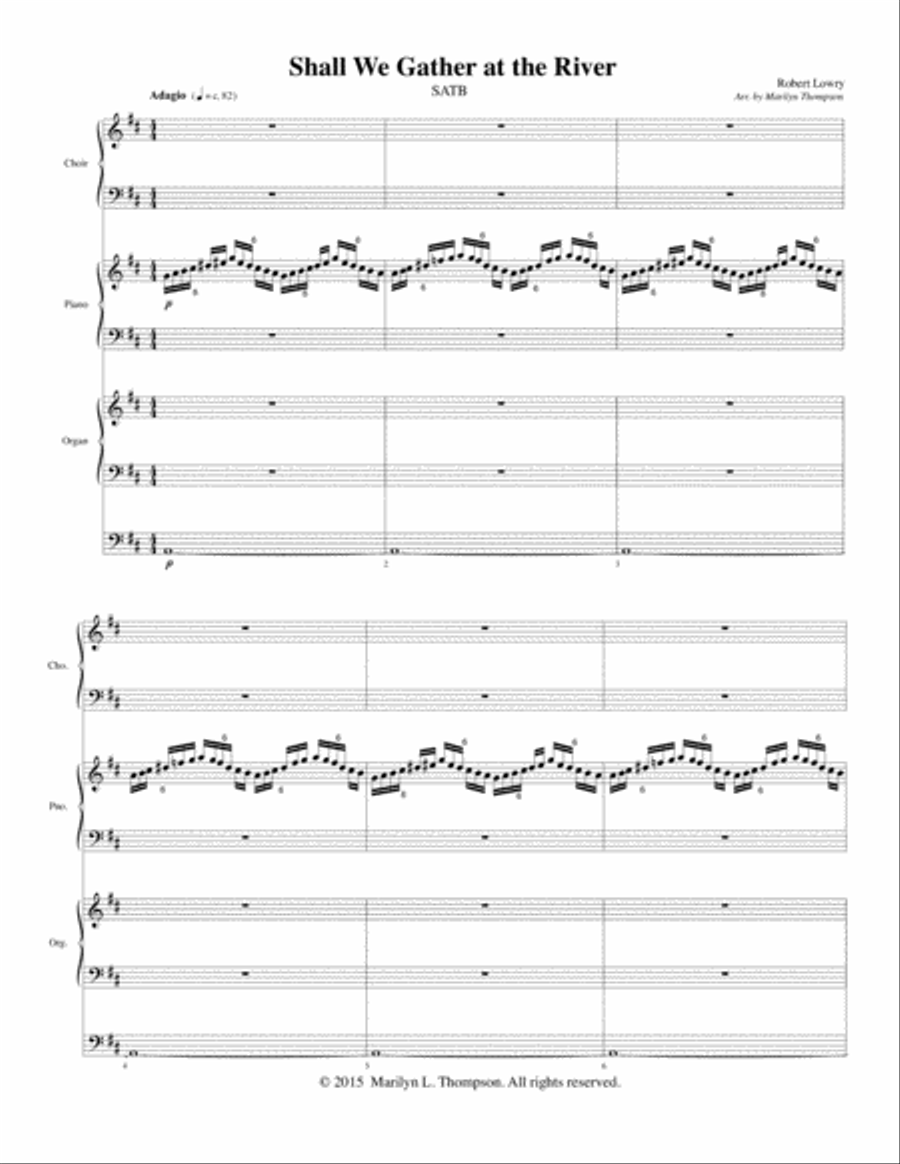 Shall We Gather at the River--Octavo Choir scores gallery preview page 2