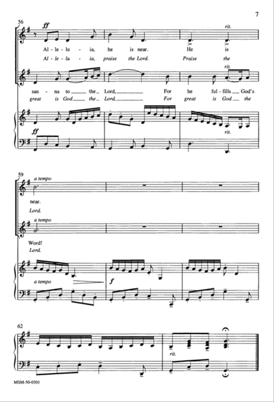 Prepare the Royal Highway Oh, Sing to God a New Song (alt. text) Unison Choir scores gallery preview page 7
