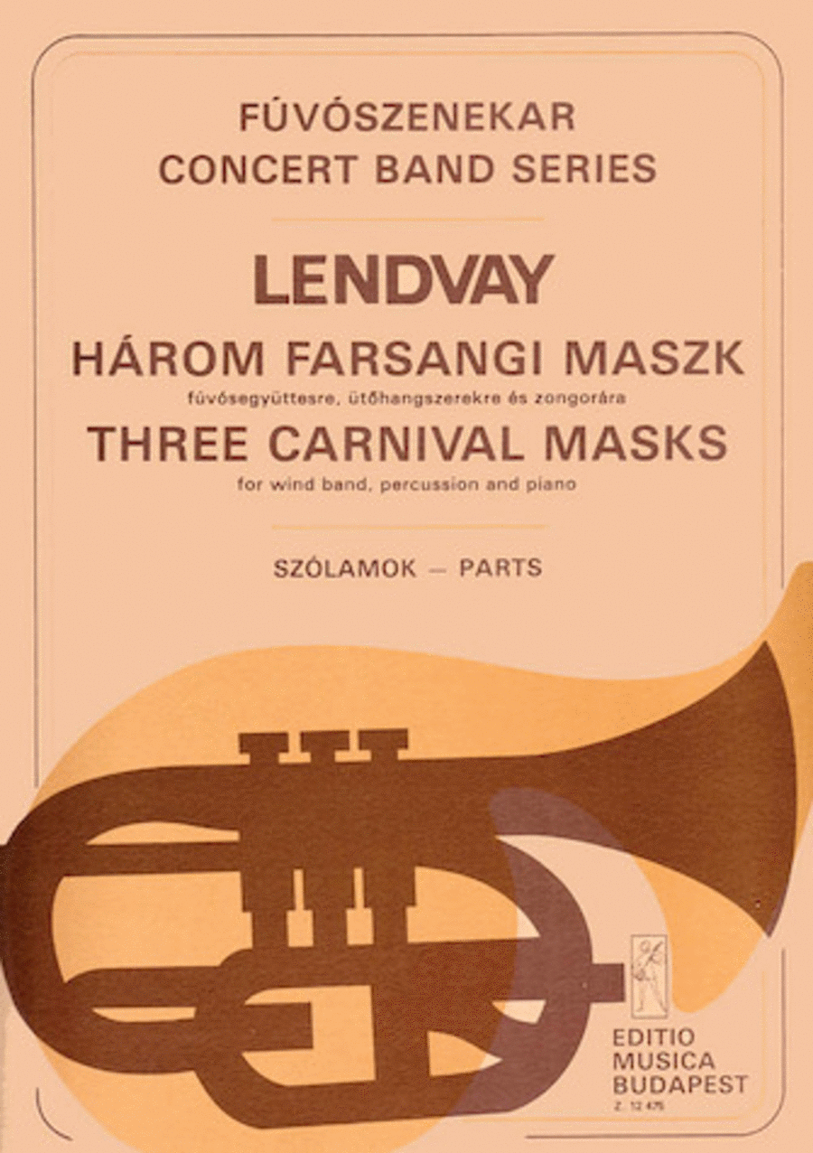 Three Carnival Masks Wind Band, Percussion and Piano Concert Band scores gallery preview page 1