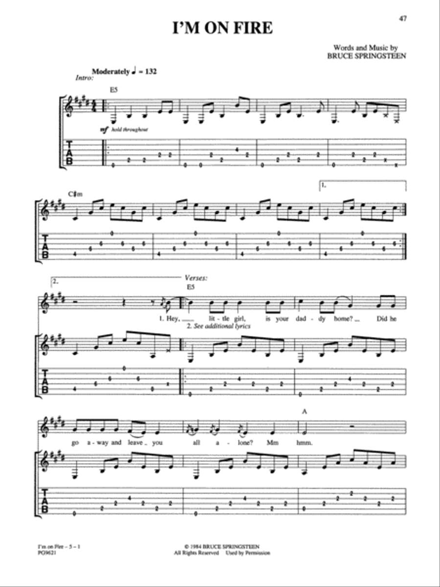 Bruce Springsteen Electric Guitar scores gallery preview page 4