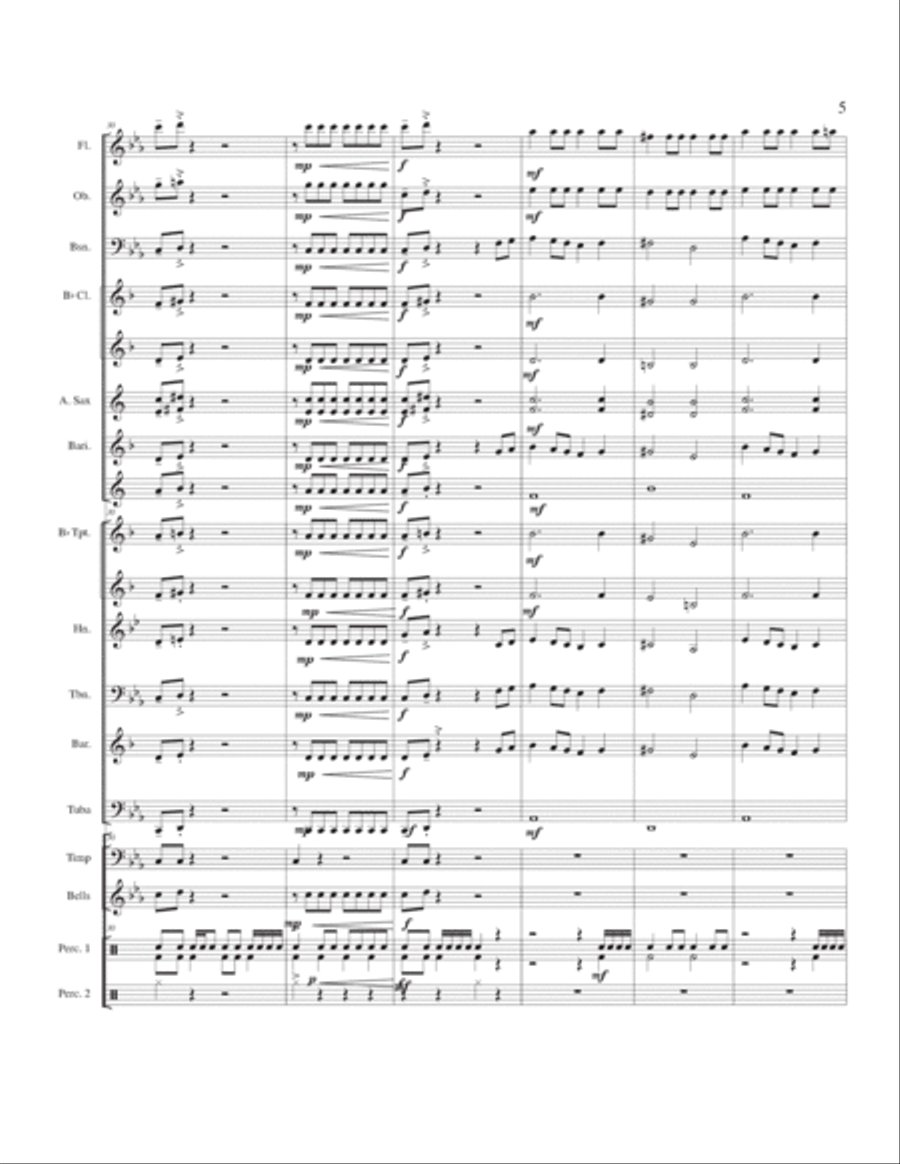 Clash of the Super Heroes Concert Band scores gallery preview page 5