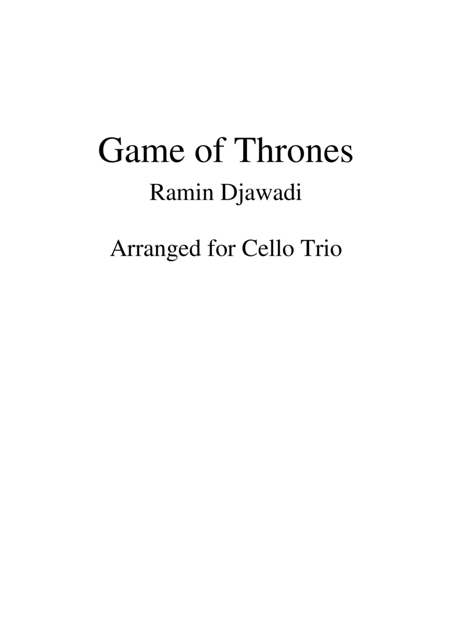 Game Of Thrones String Trio scores gallery preview page 1