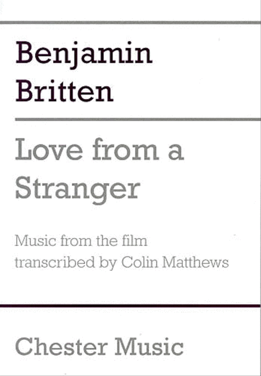 Benjamin Britten: Love From A Stranger (Score) Orchestra scores gallery preview page 1